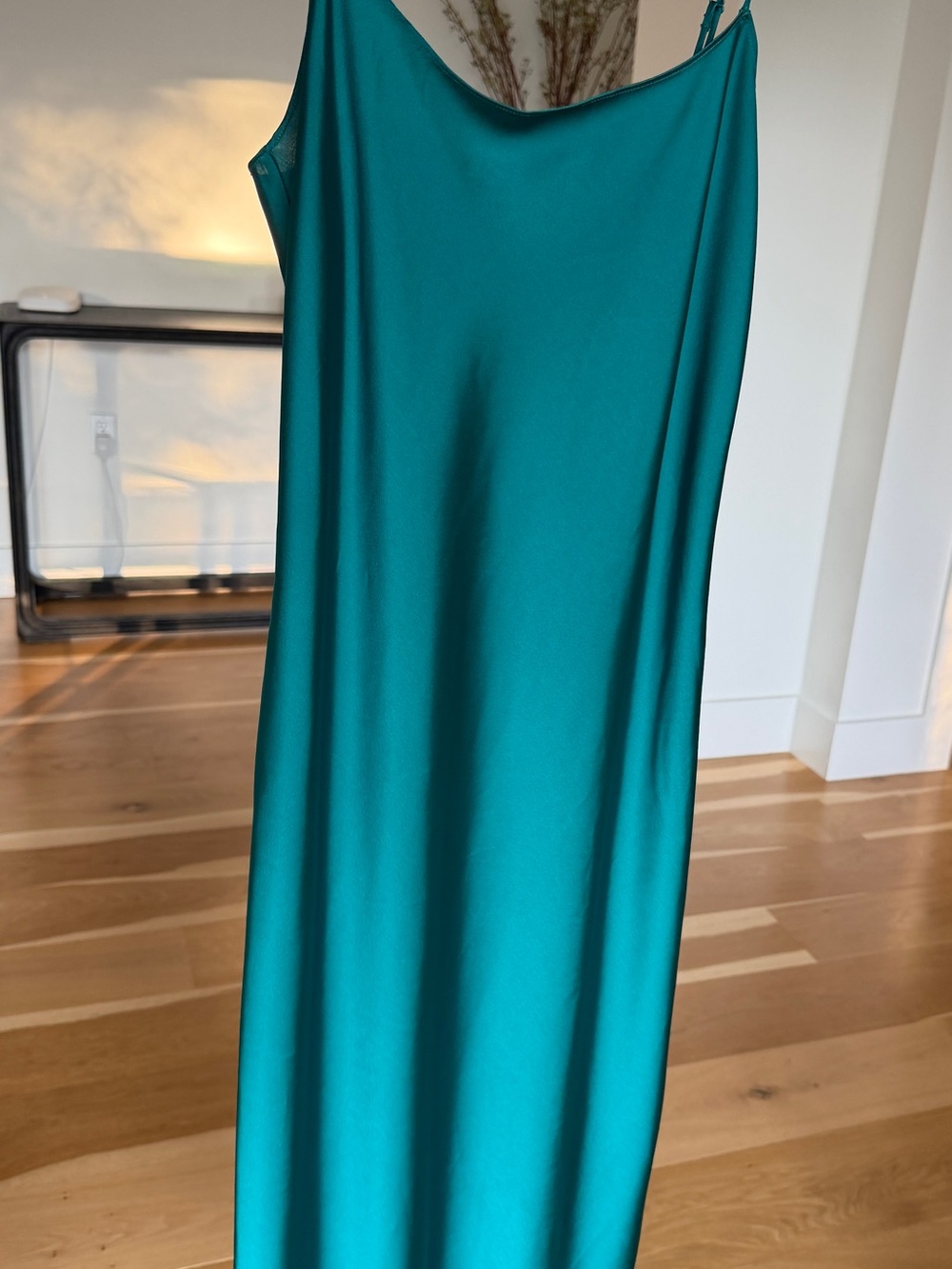J. Crew Teal Midi Slip Skirt